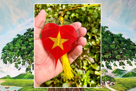 Móc treo Bồ Đề lá cờ Việt Nam